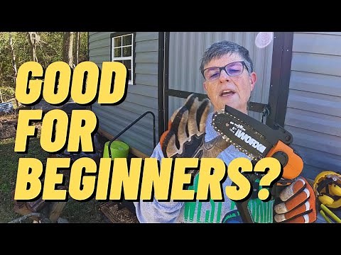 How To Use Worx WG324 Pruning Saw | Is This Mini Chainsaw Good For Beginners?