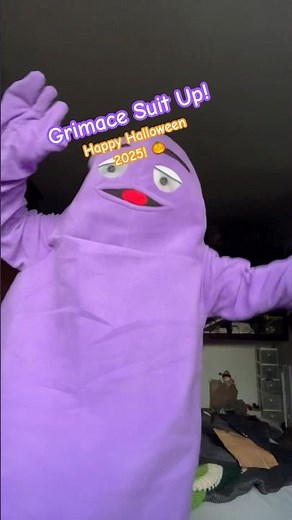 McDonald’s Grimace Mascot Costume Suit Up! Halloween 2025! #grimace #grimaceshake #halloween2025