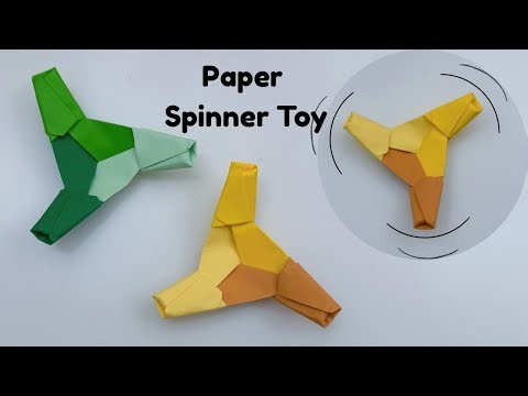Table Top paper spinner toy For Kids / Origami Fidget toy / Moving Paper Toy / Paper Craft