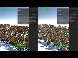 Unity3D GPU Animation Baker: Audience Compare (WithShadow)