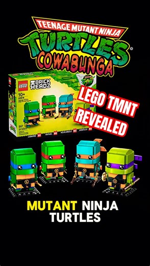 NEW LEGO Teenage Mutant Ninja Turtles BrickHeadz revealed! Cowabunga! #lego #legonews #ninjaturtles