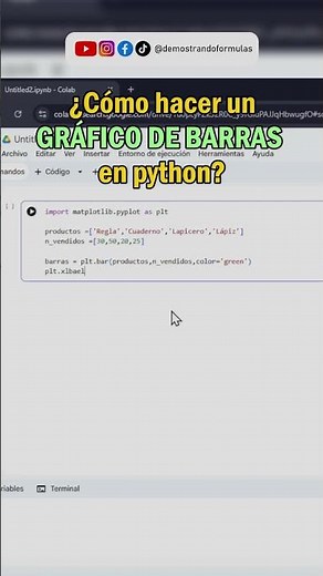How to create a bar chart with Python? #calculus #mathematics #python