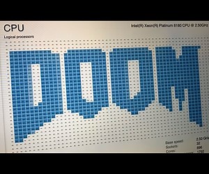 Running DOOM on Windows Task Manager with 892 CPU Cores