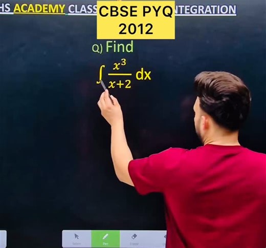 Shivang Gupta on Instagram: "Q) Integration ∫ x^3 / (x+2) dx #class12 #cbse #maths ##maths #integration #smartclass #ncert #integration #maths #integrationclass12 #integrationclass12 #integrationclass12 #maths #integrationclass12 #integrationclass12 #cbse2024 #CBSE #cbse2024 #CBSE2025 #CBSE2025 #cbse2024 #CBSE2025 ,#cbse #maths #cbse2026 #maths #cbse2024 #CBSE2025 #maths #cbse2024 #CBSE2025 #integration ,#cbse #maths #cbse2026 #maths #cbse2024 #CBSE2025 #cbse #integration #cbse #maths #integrati