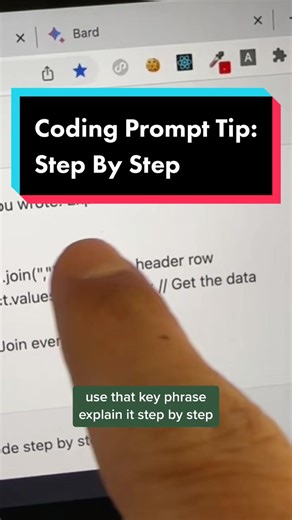 Coding Prompt Tip: Step By Step 👩🏽‍💻 #ChatGPT #codingprompttip #codingprompttips #javascript #laternerd✌️