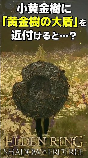 巫女の村の小黄金樹に「黄金樹の大盾」を近付けると驚きの出来事が…！？#エルデンリングDLC #shorts