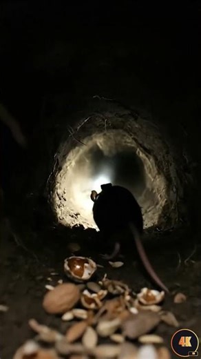 Two Rats Meet in a Dark Burrow Tunnel 🐀 #burrowencounter #wildinstinctenergy #earthwildlife