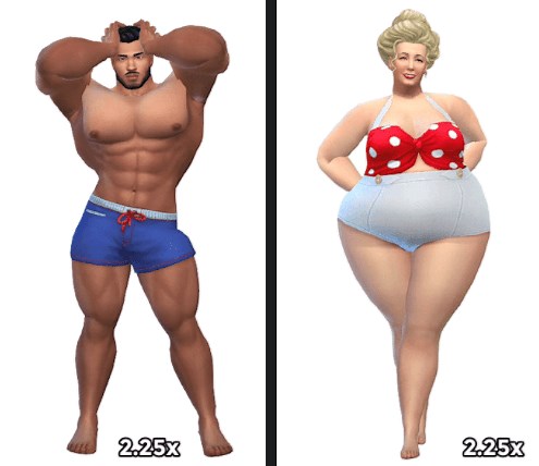 Extended Fat & Muscle Sliders - ALL Flavors - The Sims 4 / Presets and sliders | The Sims 4