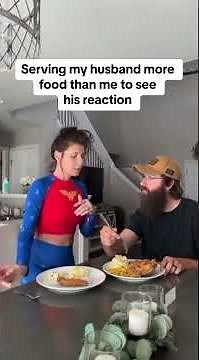 No, that isn’t the portion I would eat but and he’s a sweetie 🔥❤️ #fyp #husbandwife #prank#reaction