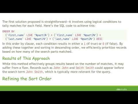 How to Optimize MySQL Full Text Search for Two Fields and Sort by Matches