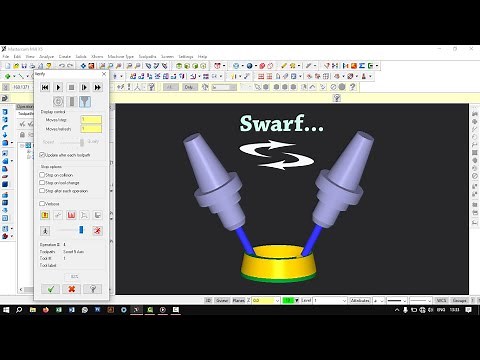 MasterCam X5 || 5-Axis Mill Example || Swarf mill