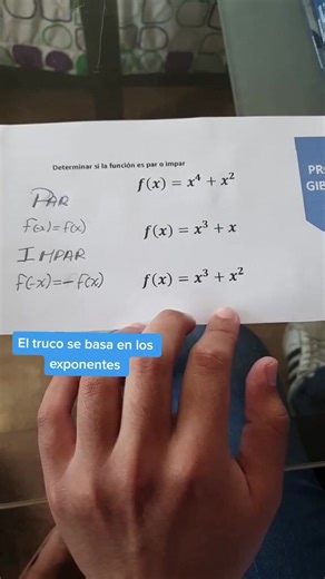 Cómo saber si una función es Par o Impar