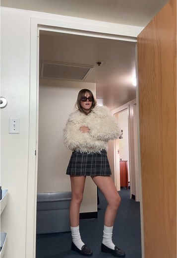 Fav coat and mini dress #ootd #fyp #fashion #outfitinspo #furjacket