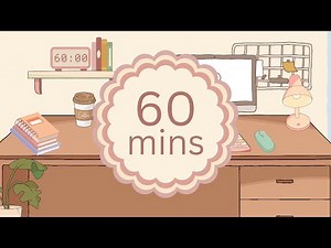 60-Min Pomodoro | 📚 Aesthetic Study Timer with Lofi Music ⏳
