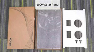 MUCH 200 Watt 12 Volt Monocrystalline Flexible Solar Panel, 10BB Portable Solar Panel Parallel Connector for RV Camping Home Boat Marine Curve Surface