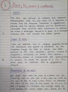 Class 12 Geography Practical Chapter 1 | Data – Its Sources & Compilation | NCERT | All Boards #12th