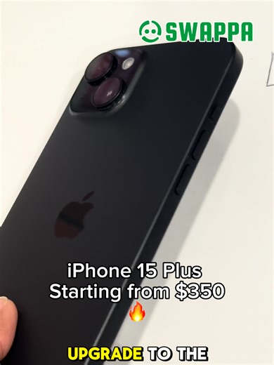 Thinking about upgrading? The iPhone 15 Plus is available on Swappa starting around $350. Pick the carrier you want, the storage you need, and the condition that fits your budget. Every listing shows real photos, plus you get free U.S. shipping and 24/7 support. #iPhone15Plus #Swappa #TechDeals #AppleDeals #SmartUpgrade