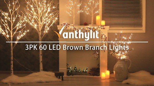 Watch Vanthylit Lighted Brown Willow Branches Plug in with Dimmer on Amazon Live