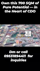 FOR SALE: Prime Commercial Lot in CDO! Domingo Velez ,Corrales Avenue Near Centrio Mall & Avida Towers Cagayan de Oro city. Ideal for Hotel | Café | Office | Investment. 📞 Message us today! 09531894411 (WhatsApp Ready) #CommercialLotForSale #CDORealEstate #InvestInCDO #RealEstateInvestment #HighROIProperty #PrimeLocationPH #PropertyForSalePH #BusinessOpportunityPH #CommercialSpaceCDO #BuildAndEarn | Phonce Sumampong DelosReyes