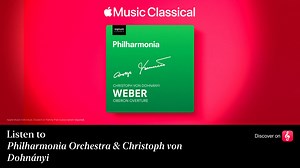 1.2K views · 17 reactions | 栗 Weber's 'Oberon' Overture is the first of two brand new releases we'll be talking about this week. Enjoy all the magic and romance of this sparkling work, in a recording with Christoph von Dohnányi at the helm, exclusively on @AppleMusic for the next month. Listen Now: https://classical.music.apple.com/nl/album/1755363687?l=en-GB | Philharmonia Orchestra | Facebook