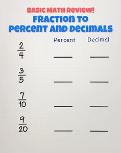 135K views · 2.9K reactions | Basic Math Review: Converting Fraction to Percent and Decimal! | Prof D | Facebook