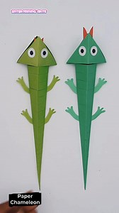 802K views · 7.8K reactions | Handmade Paper Chameleon #Reels | Entertaining Arts | Facebook