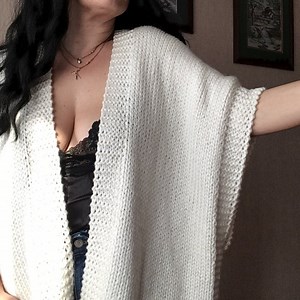 Kimono Knitting Pattern . Cocoon Knit Pattern . Vest Knit Pattern for Beginner , Easy Knit Cardigan Pattern , Beginner Sweater Knit Pattern - Etsy