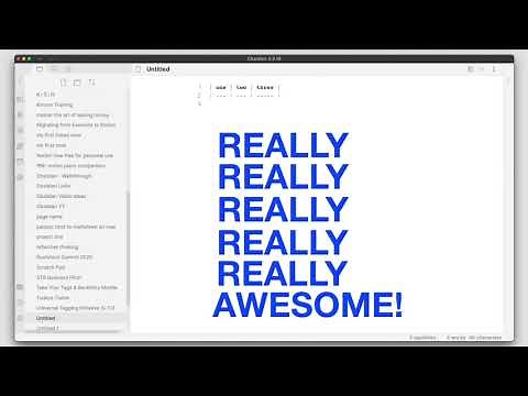 Obsidian 3rd Party Plugin Awesomeness x 2! | Tables & Sliding Panes