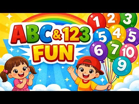 ABC & 123 Fun 🎈 | Kids Learning Song#rhymes #kids #kidsrhymes