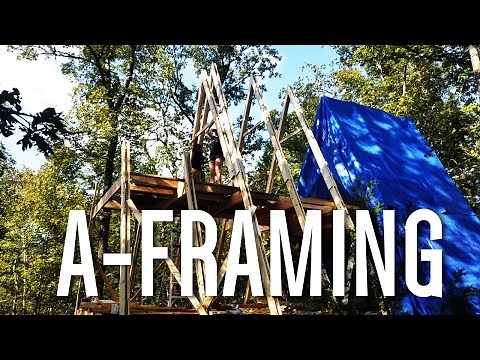 A-Frame Cabin: Raising A-frame triangles