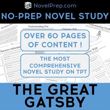 The Great Gatsby by F. Scott Fitzgerald Novel Study – No Prep!