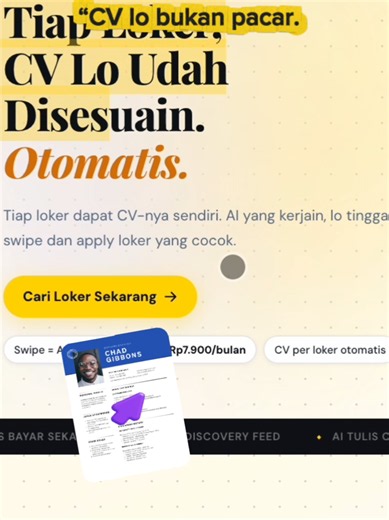 Upload CV, Swipe Loker, AI Sesuaikan CV — Lamar Cepat di Highlights.id