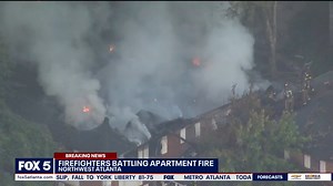 BREAKING | Massive fire at apartment building in #Bankhead area of #Atlanta. https://tinyurl.com/yc4wtfmc | FOX 5 Atlanta