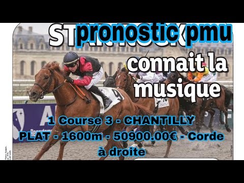 28 octobre 2025 pronostic pmu 1 Course 3 - CHANTILLYPLAT - 1600m - 50900.00€ - Corde à droite