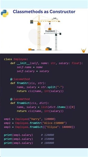 Classmethods as Alternative Constructor in Python | OOPS Series 10/15 | #python #coding #oopsconcept