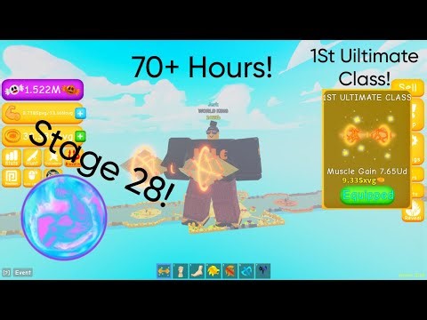 getting stage 28 and 1st ultimate class in legacy lifting simulator! (70+ hours)