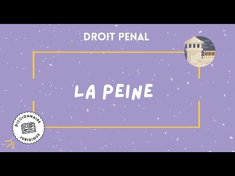 PEINE en droit pénal 🔤