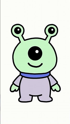 How to Draw a Cute Alien Step by Step! 👽