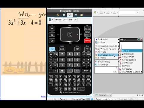Find x-intercepts NSpire