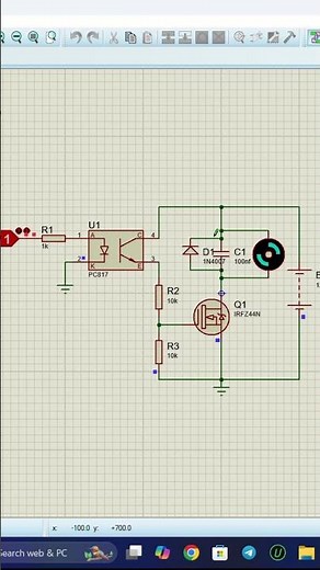 How to Control a MOSFET Using Optocoupler for Isolation in Proteus | Safe High-Power Switching