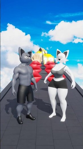 gray and wenda kiss in roblox - gray x wenda love sprunki
