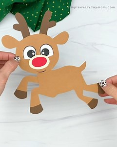 72K views · 307 reactions | Grab paper & glue and make this easy Rudolph! Template  | Simple Everyday Mom | Facebook