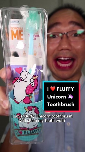 @dentaldigest 🟣 I Love Fluffy Unicorn 🦄 Toothbrush #DoctorTristanPeh #ItsBrushingTime #DisclosingTablets