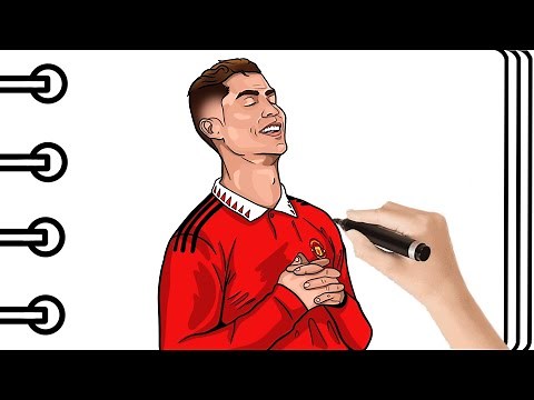 Como Dibujar a CRISTIANO RONALDO Paso a Paso | Mapi Art TV