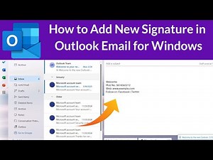 How to Add New Signature in Outlook Email for Windows?