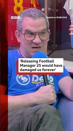 Football Manager boss reveals why FM25 was cancelled. #FootballManager #Gaming #BBCNews