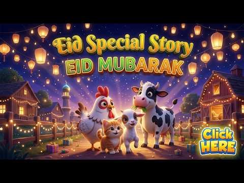 Eid ul Fitr Special | Cute Animal Story (Goat, Cat, Hen & Cow) | Kidz Catoons