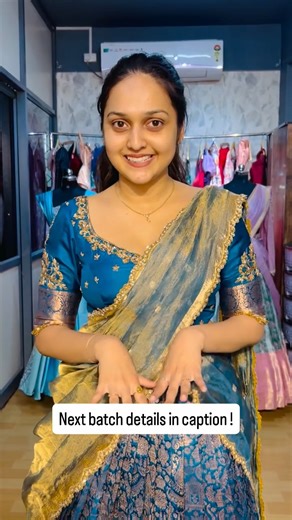 Anthariya Fashion Academy on Instagram: "Happy to design for Actor and Big Boss 12 @spandana___somanna 😊 Next weekday batch starting from November 26- January 26. Timings: 11-4PM Monday - Friday Location: Nagarbhavi 2nd stage, Bangalore ✅Guaranteed internship ✅introduction to Fashion and design Development ✅3 style of dress marking, cutting and stitching ✅Tie and dye & Block printing method ✅stitching classes ✅35 types of hand embroidery +aari work and zardosi work ✅knowledge about to fabrics &