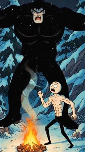 Creepy Man Appears Near Stickman’s Campfire!#StickmanHorror #CampfireScene #CreepyMan #ScaryMoment