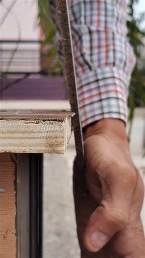 “Hand-filing the edge for a clean, straight finish.”